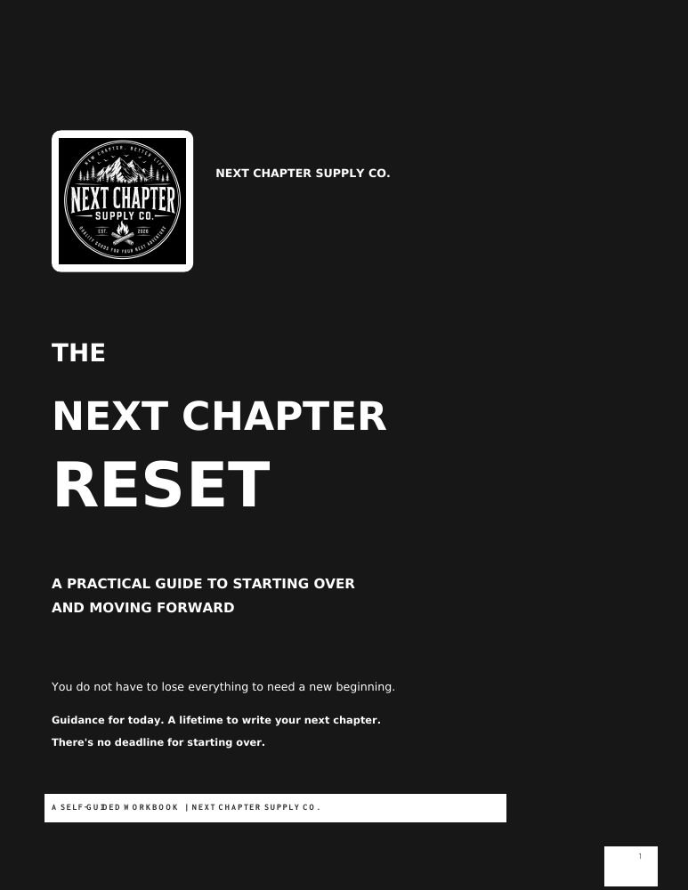 The Next Chapter Reset workbook cover